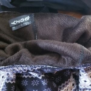 Cozy fuzzy lined leggings
